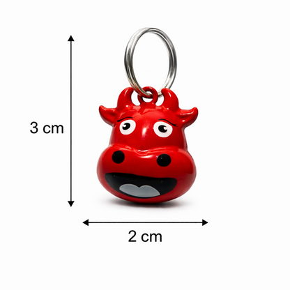 Talking Dog Club Cow Collar Bell for Kittens & Cats (Red)