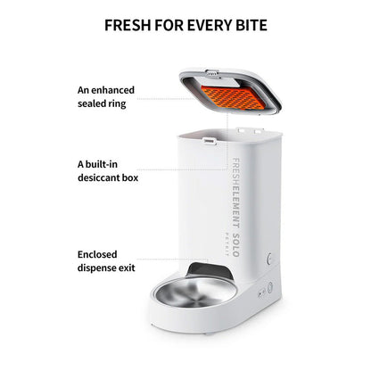 Whiskas Ocean Fish Flavour Dry Food & Petkit Freshelement Solo Automatic 2.4G WiFi Food Dispenser Adult Cat Combo