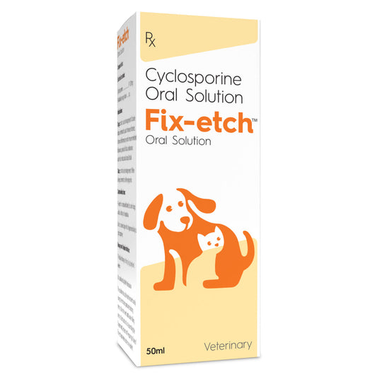 Vvaan Fix Etch (Cyclosporine) Oral Solution 50ml for Dogs and Cats