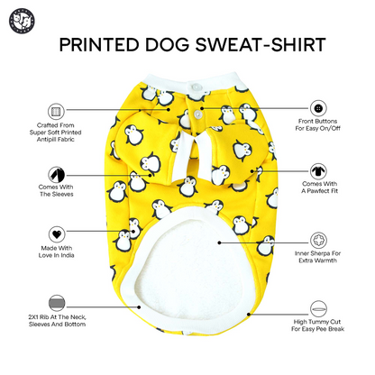 Pets Way Foxwagen Winter Sweatshirts for Dogs (Yellow)