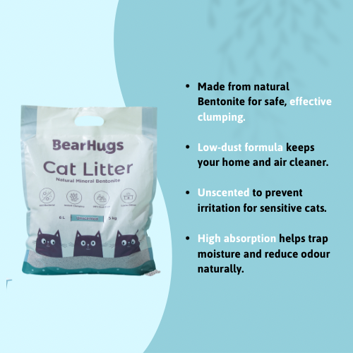 BearHugs Unscented Bentonite Cat Litter