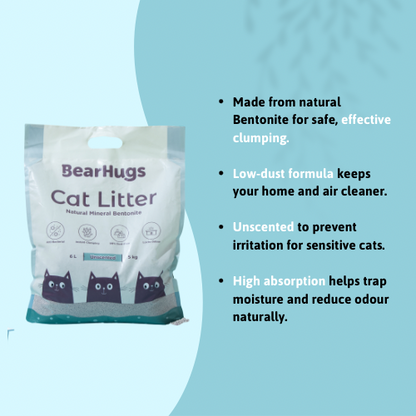 BearHugs Unscented Bentonite Cat Litter
