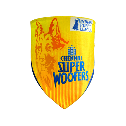 Barkbutler Chennai Super Woofers Bandana for Dogs | Indian Pet League