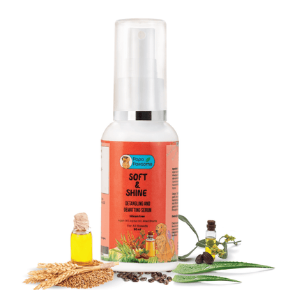 Papa Pawsome Soft & Shine Detangling Fur Serum for Dogs (Limited Shelf Life)