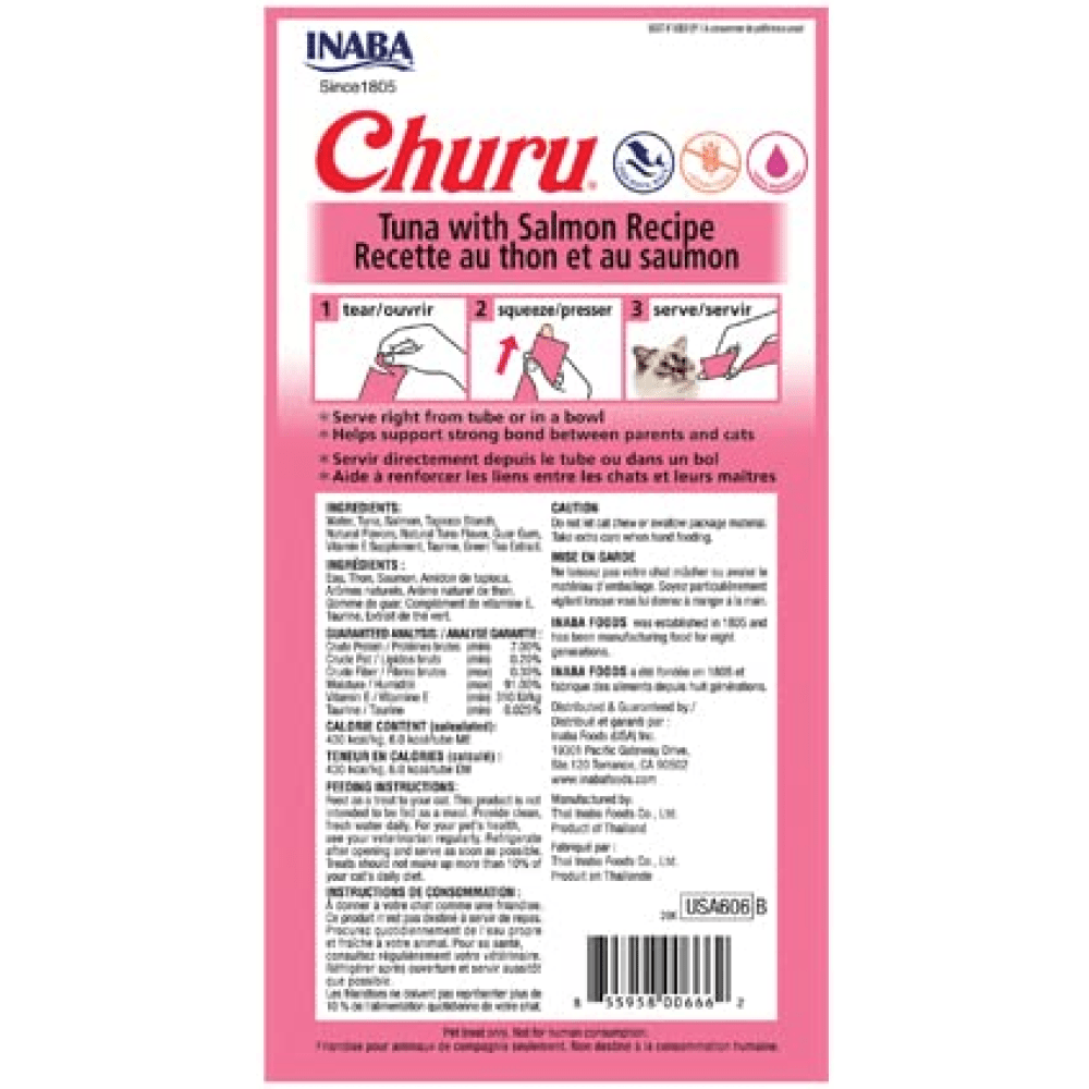 INABA Churu Tuna with Salmon Cat Treats