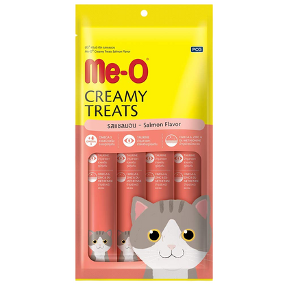 Me O Crab Creamy, Salmon Creamy and Chicken and Pumpkin Treat Combo Cat