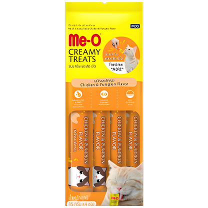 Me O Crab Creamy, Chicken and Pumpkin and Tuna and Tomato Creamy Treat Combo Cat