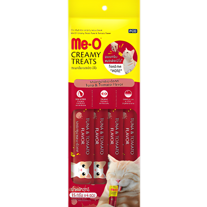 Me O Bonito, Chicken, Liver, Goat, Milk, Tuna, Tomato Combo Creamy Treats Cat