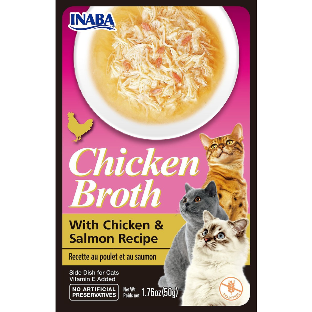INABA Chicken Broth Chicken & Tuna and  Chicken & Salmon and Juicy Bites Scallop & Crab Flavoured Combo Cat Treats