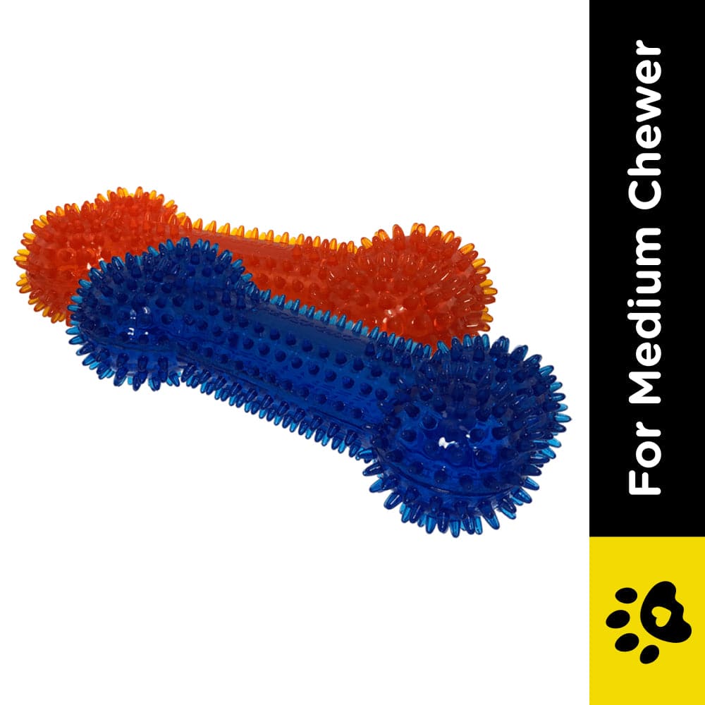 Petsport Gorilla Spiky Bone Toy for Dogs (Red)