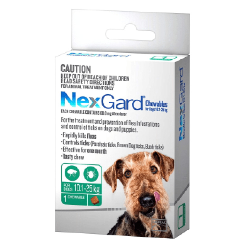 Boehringer Ingelheim Nexgard (Afoxolaner) (10 to 25kg) Dog Tick & Flea Control Tablet (3 tablets)
