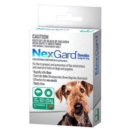 Boehringer Ingelheim Nexgard (Afoxolaner) (10 to 25kg) Dog Tick & Flea Control Tablet (3 tablets)