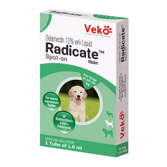Veko Radicate (Selamectin) Tick and Flea Control Spot On for 10 to 20kg Dogs