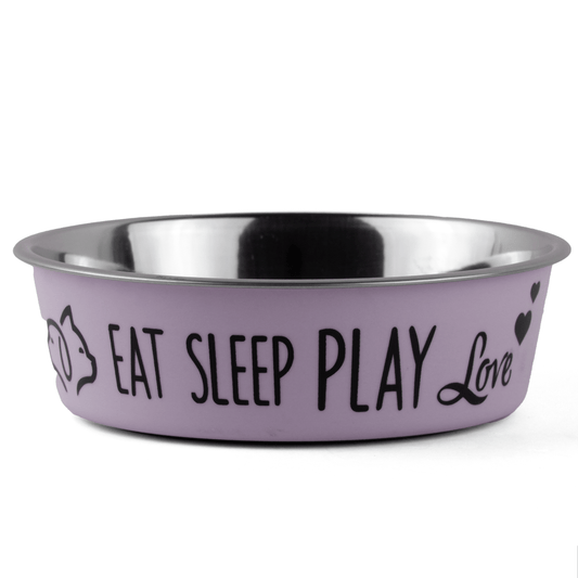 Captain Zack Bol Baby Bowl Eat Sleep Play for Dogs (Pink)