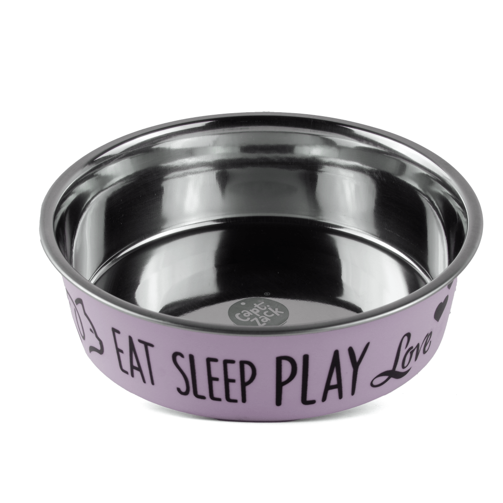 Captain Zack Bol Baby Bowl Eat Sleep Play for Dogs (Pink)