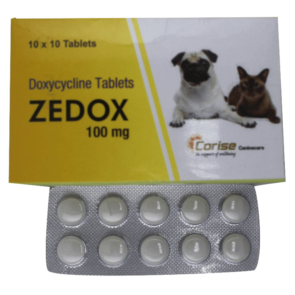 Corise Zedox (Doxycycline) 100mg Tablets for Dogs and Cats (10 tablets)
