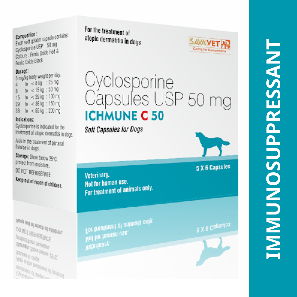 Savavet Ichmune C (Cyclosporine) 50mg Tablet for Dogs (6 tablets)