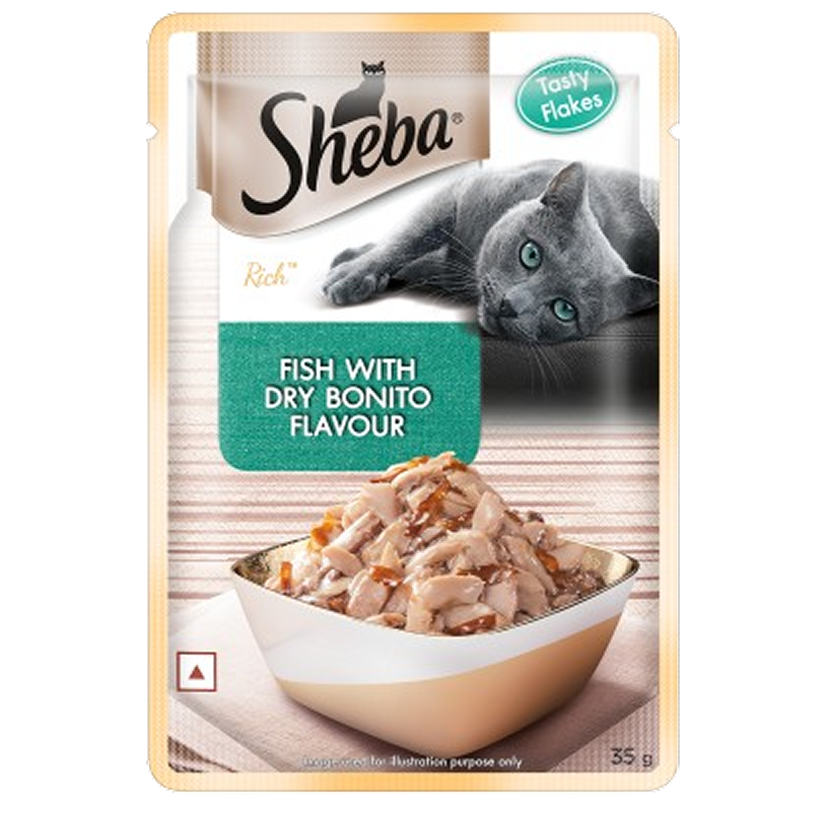 Sheba Fish with Dry Bonito Flake Premium Cat Wet Food