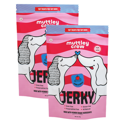 Muttley Crew Porky and Apple Jerky Dog Treats