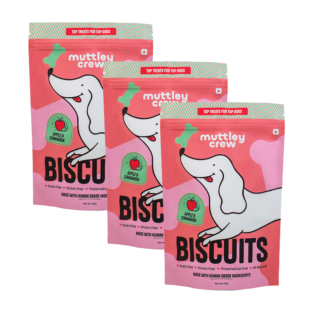 Muttley Crew Apple and Cinnamon Biscuits Dog Treats