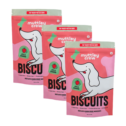 Muttley Crew Apple and Cinnamon Biscuits Dog Treats