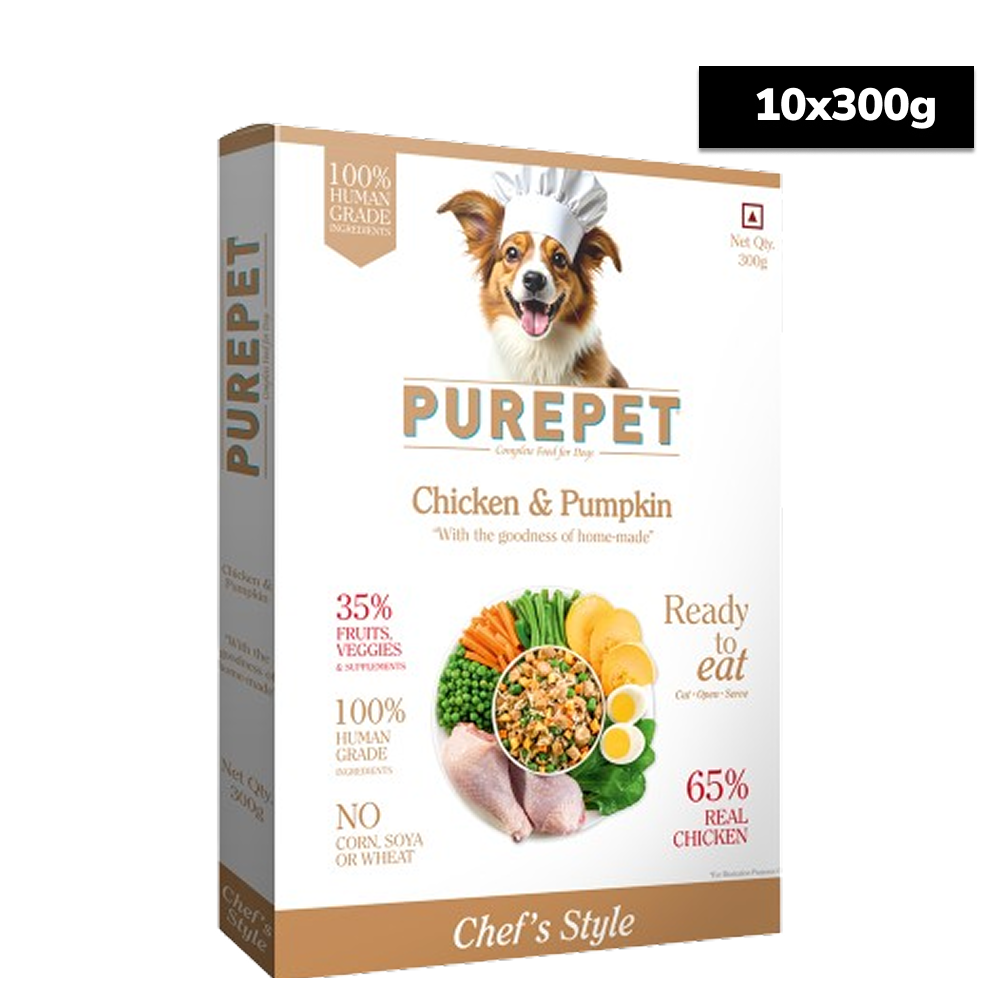Purepet Pack of 7 Mutton, Chicken, Vegetable & Pumpkin Biryani Fresh Food for Dogs