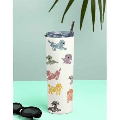 Hoomans Scribble Pups Tumbler Bottle