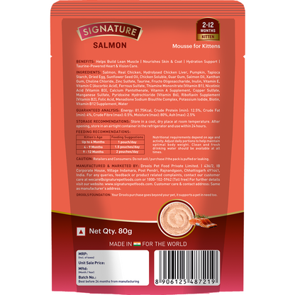 Signature Grain Zero Salmon Mousse Kitten Cat Wet Food