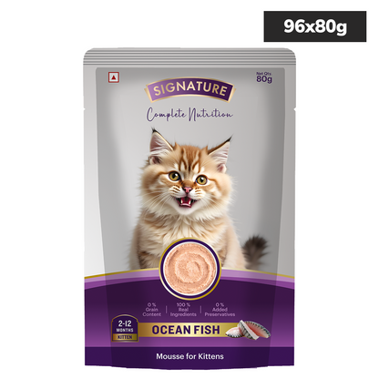 Signature Grain Zero Ocean Fish Mousse Kitten Cat Wet Food