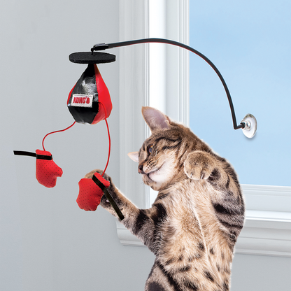 Kong Connects Window Boxing Toy for Cats (Red & Black)