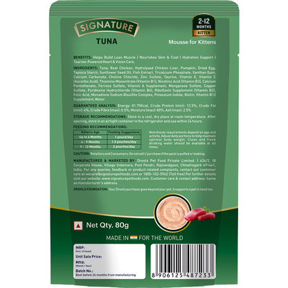 Signature Grain Zero Tuna Mousse Kitten Cat Wet Food