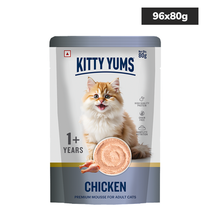 Kitty Yum Salmon and Ocean Fish and Chicken Tuna Mousse Combo Adult Cat Wet Food