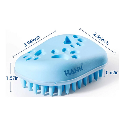 Hank 3 in 1 Bath Brush for Pets (Blue)