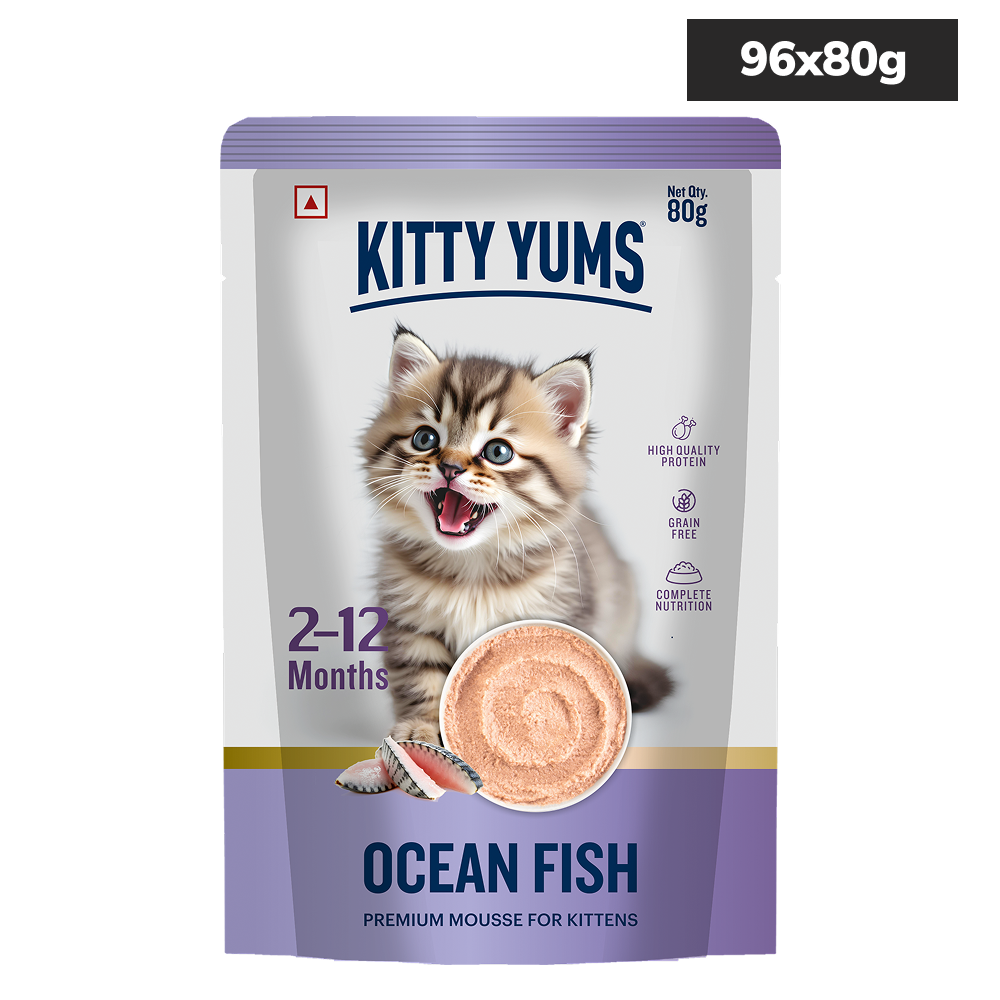 Kitty Yum Ocean Fish Mousse Kitten Cat Wet Food