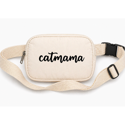 Talking Dog Club Catmama Crossbody Treat & Walk Bag (Cream)