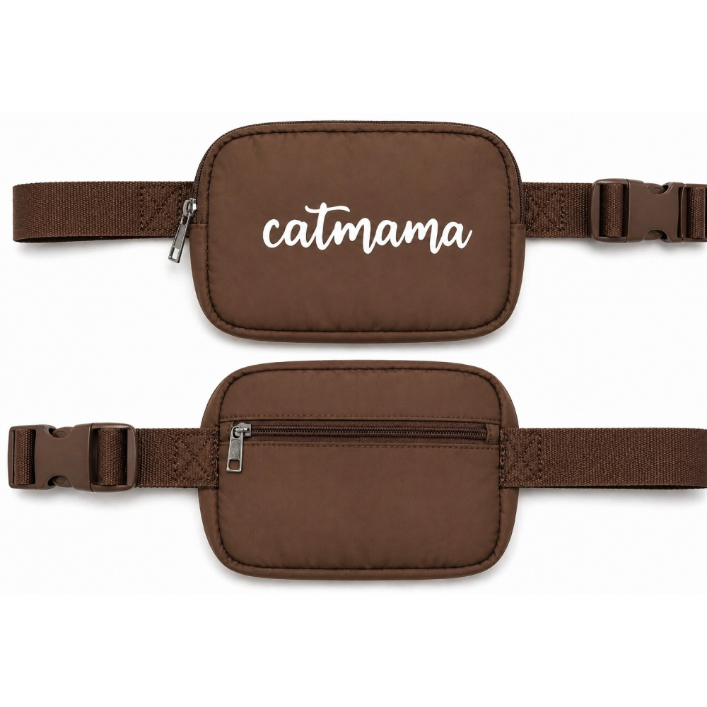 Talking Dog Club Catmama Crossbody Treat & Walk Bag (Brown)