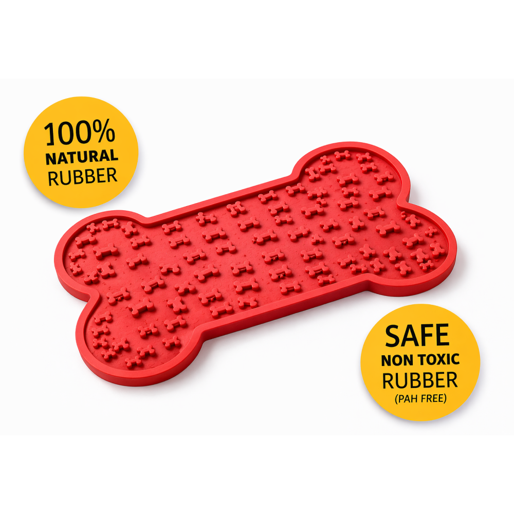 Talking Dog Club Lickable Bone Shaped Lick Mat for Dogs