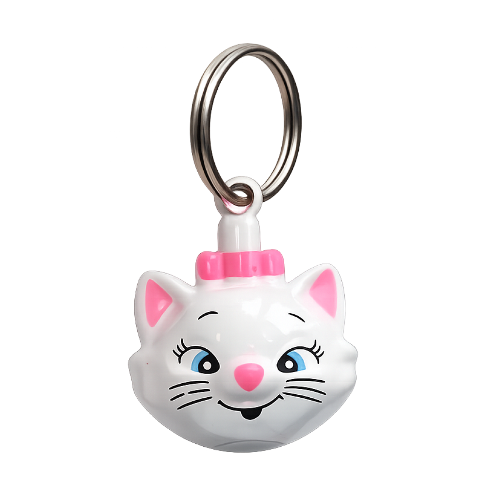 Talking Dog Club Kitty Cat Collar Bell for Kittens & Cats (White)
