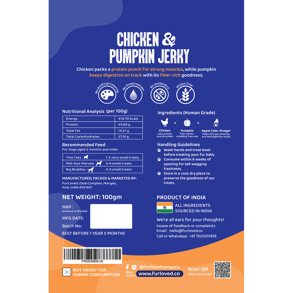 FurLoved Carrot Chicken Dog Treats