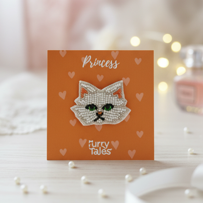 Furry Tales Princess Cat Handcrafted Brooch
