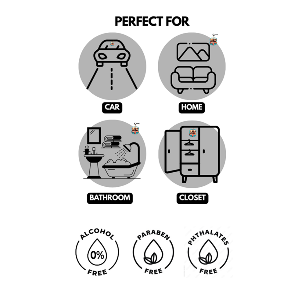 PET’O’PAL Cool Belly Pet Safe Hanging Air Freshener for Car, Home & Pet Spaces