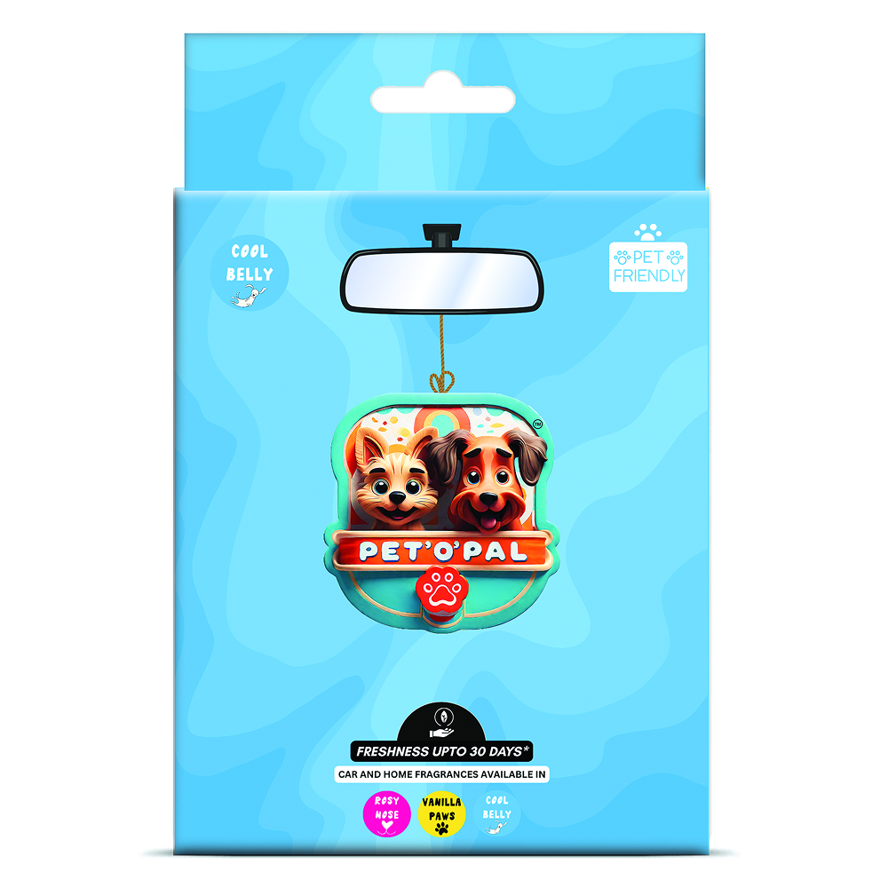 PET’O’PAL Cool Belly Pet Safe Hanging Air Freshener for Car, Home & Pet Spaces