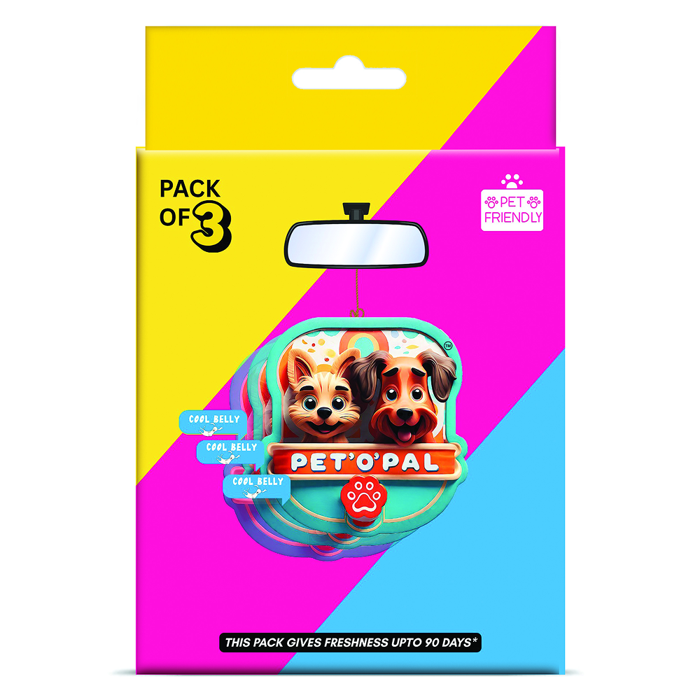 PET’O’PAL Cool Belly Pet Safe Hanging Air Freshener for Car, Home & Pet Spaces