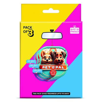 PET’O’PAL Cool Belly Pet Safe Hanging Air Freshener for Car, Home & Pet Spaces