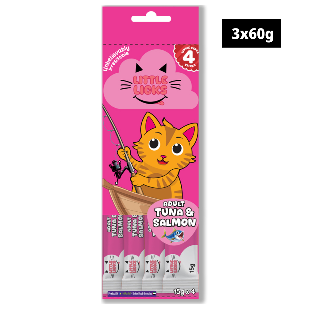 Smudges Little Licks Chicken & Cheese and Chicken and Tuna & Salmon and Tuna Creamy Bisque Combo Adult Cat Treats
