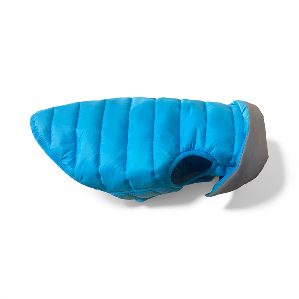 Woofiezz Warm & Comfortable Winter Jackets for Dogs and Cats (Blue/Grey)