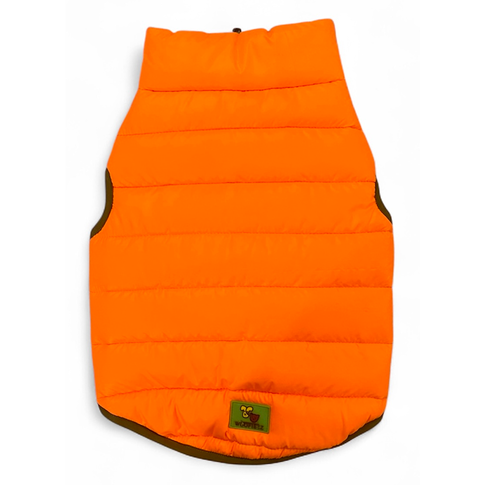 Woofiezz Warm & Comfortable Winter Jackets for Dogs and Cats (Orange/Olive Green)