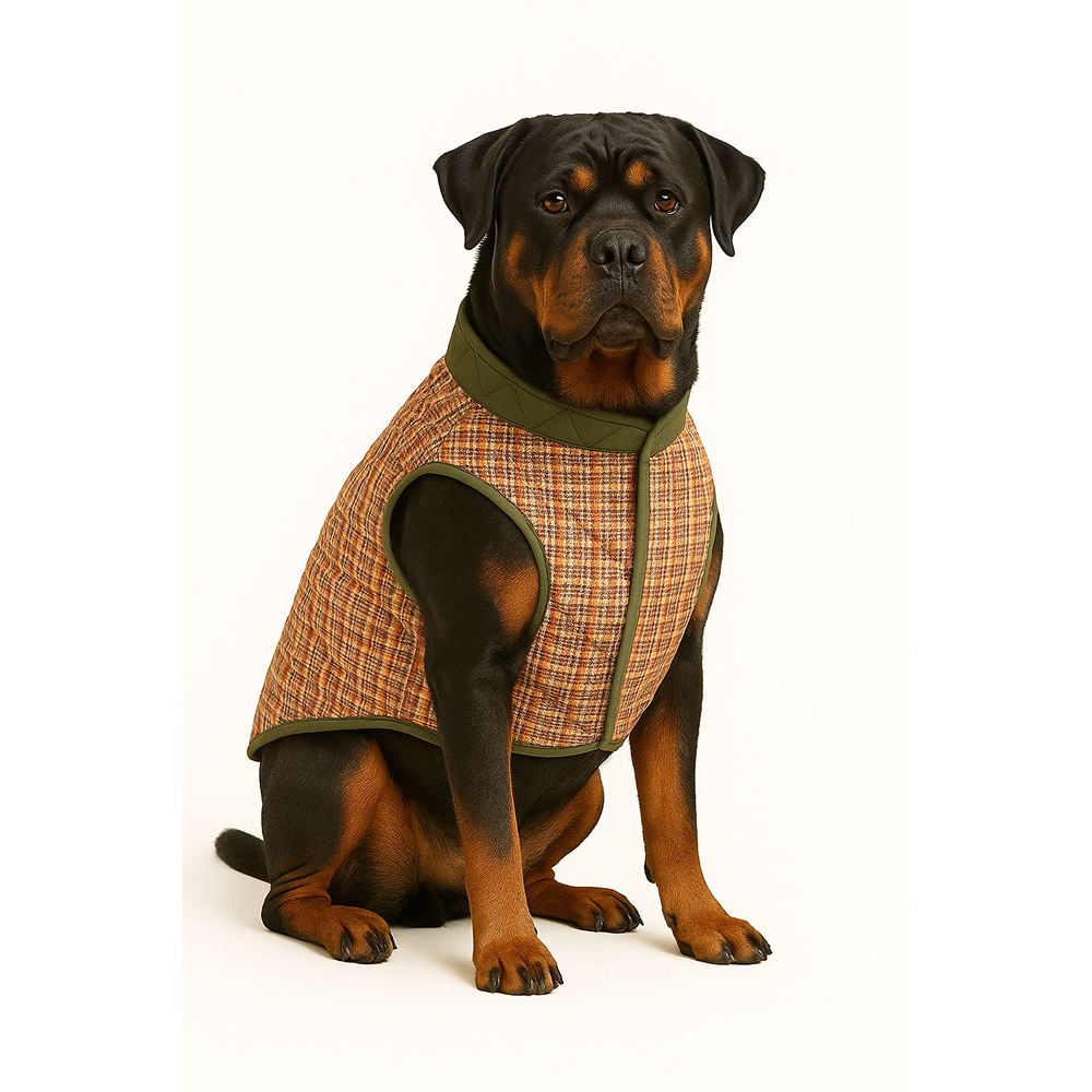 Woofiezz Warm & Comfortable Reversible Winter Jackets for Dogs and Cats (Olive Green)