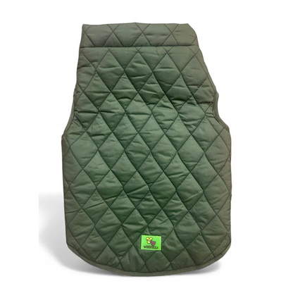 Woofiezz Warm & Comfortable Reversible Winter Jackets for Dogs and Cats (Olive Green)