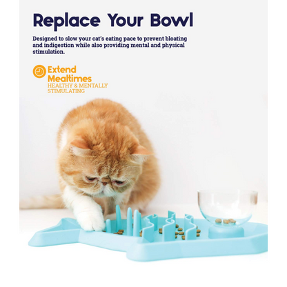 Petstages Hunt N Snack Mat Slow Feeder for Dogs and Cat (Blue)